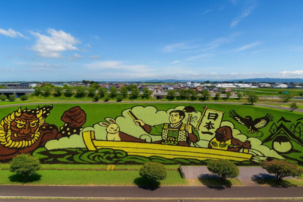 青森県田舎館村の風景