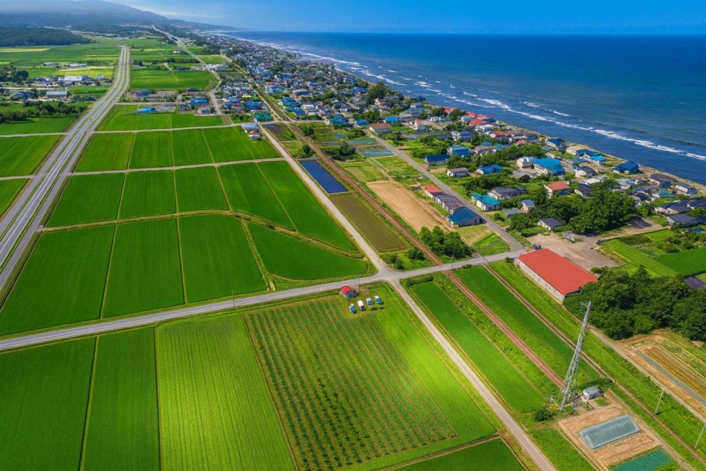 青森県蓬田村の風景