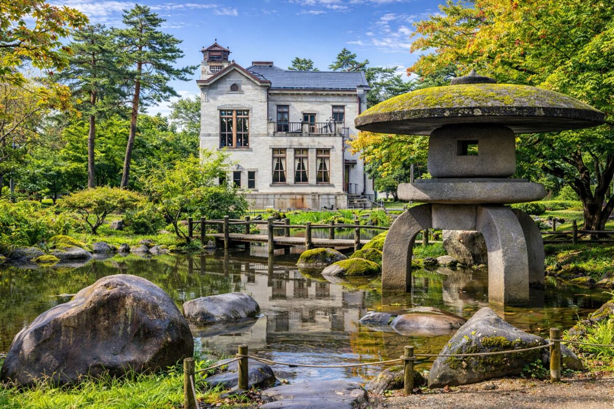 秋田県大仙市の旧池田氏庭園