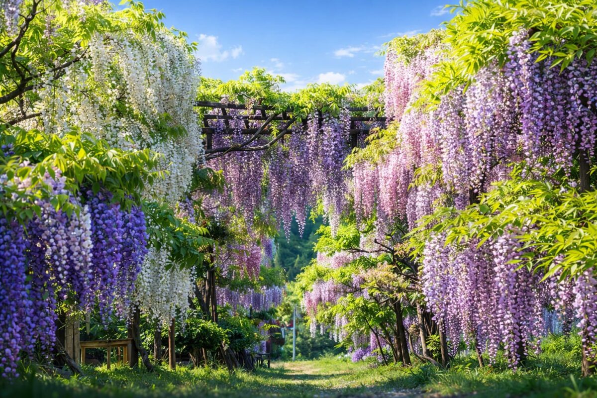 秋田県大館市の藤の花
